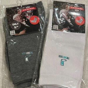 Shot Socks - choose white or gray. 100% cotton with secret compartments